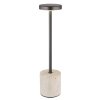 Polina Lampe à poser Luminaires Globo Lighting LED Chrome, Gris, Noir, 1 lumière