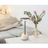 Laurena Lampe à poser Luminaires Globo Lighting LED Chrome, Gris, Noir, 1 lumière