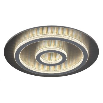 Jayden Plafonnier Luminaires Globo Lighting LED Anthracite, Noir, 1 lumière, Télécommandes