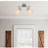Zachery Plafonnier Luminaires Globo Lighting Nickel mat, 2 lumières