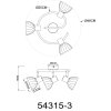 Zachery Plafonnier Luminaires Globo Lighting Nickel mat, 3 lumières