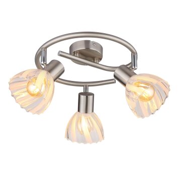 Zachery Plafonnier Luminaires Globo Lighting Nickel mat, 3 lumières