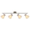 Zachery Plafonnier Luminaires Globo Lighting Nickel mat, 4 lumières