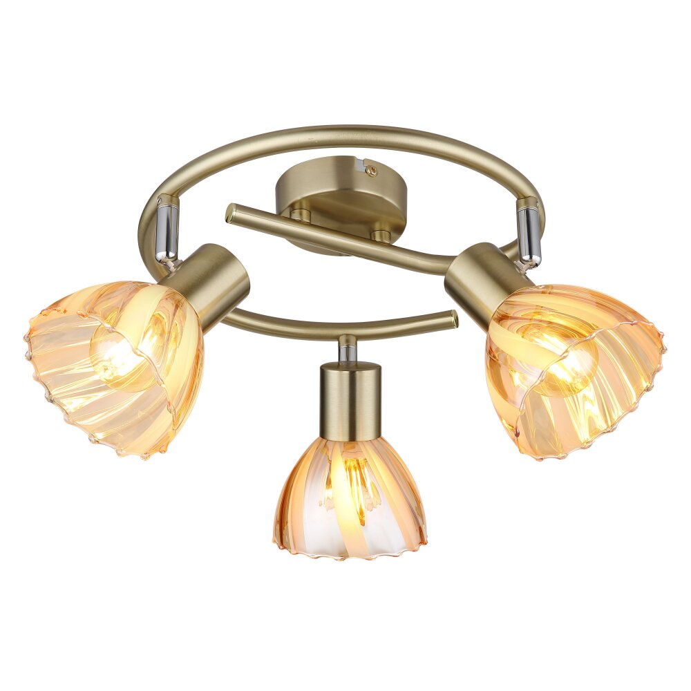 Zachery Plafonnier Luminaires Globo Lighting Laiton, 3 lumières main product photo