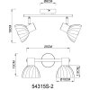 Zachery Plafonnier Luminaires Globo Lighting Noir, 2 lumières