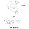 Zachery Plafonnier Luminaires Globo Lighting Noir, 3 lumières