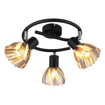 Zachery Plafonnier Luminaires Globo Lighting Noir, 3 lumières