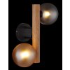 Riha Applique murale Luminaires Globo Lighting Brun foncé, Noir, 2 lumières