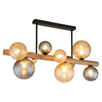 Riha Plafonnier Luminaires Globo Lighting Brun foncé, Noir, 9 lumières