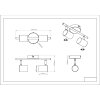 Walters Plafonnier Luminaires Globo Lighting Noir, 2 lumières