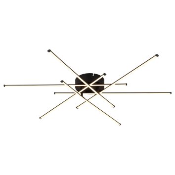 Lawson Plafonnier Luminaires Globo Lighting LED Noir, 1 lumière