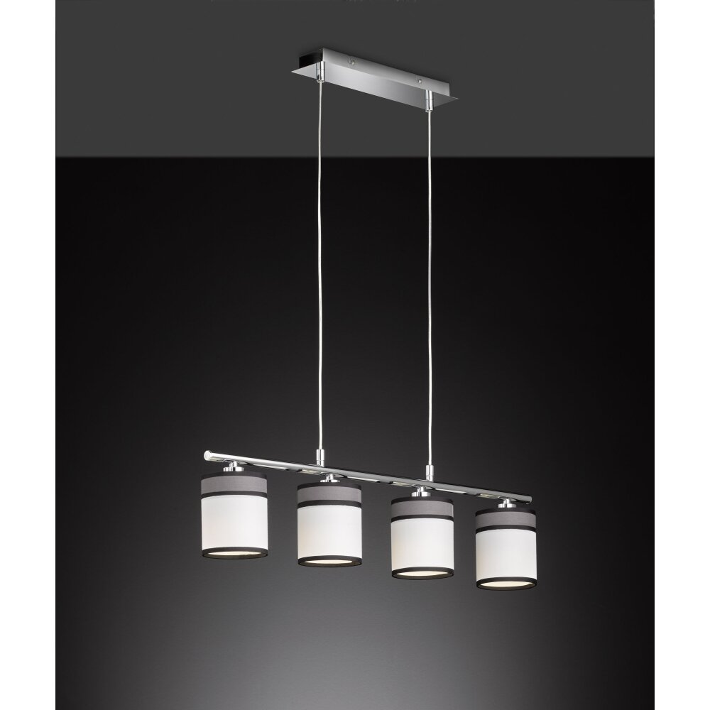 Suspension Wofi-Leuchten DAVIE Chrome, 4 lumières main product photo