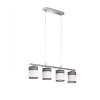 Suspension Wofi-Leuchten DAVIE Chrome, 4 lumières