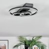 Pilor Plafonnier LED Noir, 1 lumière, Télécommandes