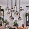 Gastor Suspension, Boule lumineuse, Suspension Chrome, Clair, Fumé, 8 lumières