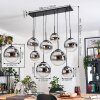 Gastor Suspension, Boule lumineuse, Suspension Chrome, Clair, Fumé, 8 lumières