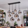 Gastor Suspension, Boule lumineuse, Suspension Chrome, Clair, Fumé, 8 lumières
