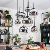 Gastor Suspension, Boule lumineuse, Suspension Chrome, Clair, Fumé, 8 lumières