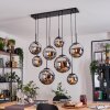 Gastor Suspension, Boule lumineuse, Suspension Chrome, Fumé, 8 lumières