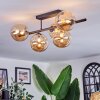 Chehalis Plafonnier, Boule lumineuse Ambre, 5 lumières