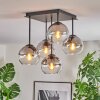 Koyoto Plafonnier, Boule lumineuse Clair, Fumé, 5 lumières