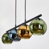 Koyoto Suspension, Boule lumineuse, Suspension Bleu, Or, Vert, 4 lumières