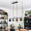 Gastor Suspension, Boule lumineuse, Suspension Bleu, Chrome, Vert, Cuivré, Fumé, 4 lumières