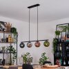 Gastor Suspension, Boule lumineuse, Suspension Bleu, Chrome, Vert, Cuivré, Fumé, 4 lumières