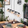 Gastor Suspension, Boule lumineuse, Suspension Ambre, Clair, Fumé, 5 lumières