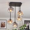 Ripoll Plafonnier, Boule lumineuse Ambre, Clair, Fumé, 5 lumières