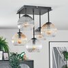 Koyoto Plafonnier, Boule lumineuse Ambre, Clair, Fumé, 5 lumières