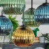 Koyoto Plafonnier, Boule lumineuse Bleu, Or, Vert, 5 lumières