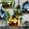 Koyoto Plafonnier, Boule lumineuse Bleu, Or, Vert, 5 lumières