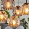 Koyoto Plafonnier, Boule lumineuse 37 cm Ambre, Fumé, 5 lumières