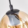 Koyoto Suspension, Boule lumineuse, Suspension Écru, Noir, 5 lumières