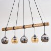 Koyoto Suspension, Boule lumineuse, Suspension Écru, Noir, 5 lumières
