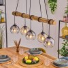 Koyoto Suspension, Boule lumineuse, Suspension Écru, Noir, 5 lumières