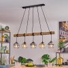 Koyoto Suspension, Boule lumineuse, Suspension Écru, Noir, 5 lumières