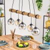 Koyoto Suspension, Boule lumineuse, Suspension Écru, Noir, 5 lumières
