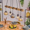 Koyoto Suspension, Boule lumineuse, Suspension Écru, Noir, 5 lumières