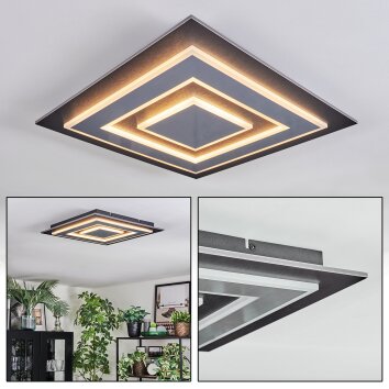 Lidor Plafonnier LED Noir, 1 lumière