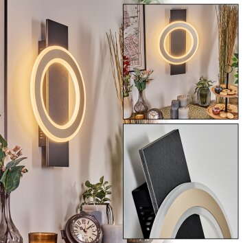Lidor Applique murale LED Noir, 1 lumière