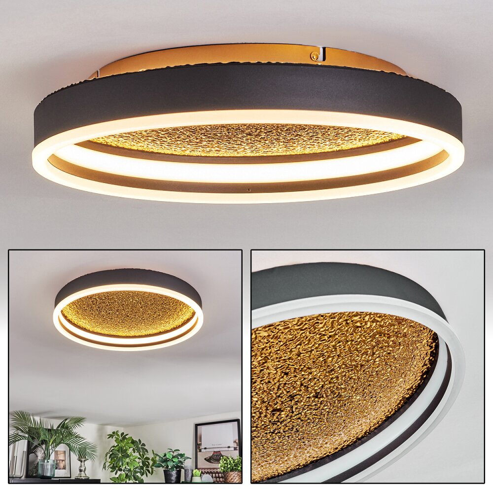 Guine Plafonnier LED Or, Noir, 1 lumière main product photo
