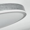 Salmi Plafonnier, Panel LED Gris, Argenté, 1 lumière, Télécommandes