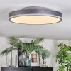 Salmi Plafonnier, Panel LED Gris, Argenté, 1 lumière, Télécommandes
