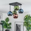 Koyoto Plafonnier, Boule lumineuse 37 cm Bleu, Vert, Cuivré, 5 lumières