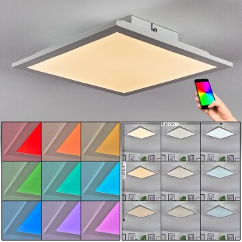 Omaro Plafonnier, Panel LED Blanc, 1 lumière, Changeur de couleurs