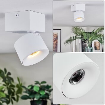 Narel Plafonnier, Spot de plafond LED Blanc, 1 lumière