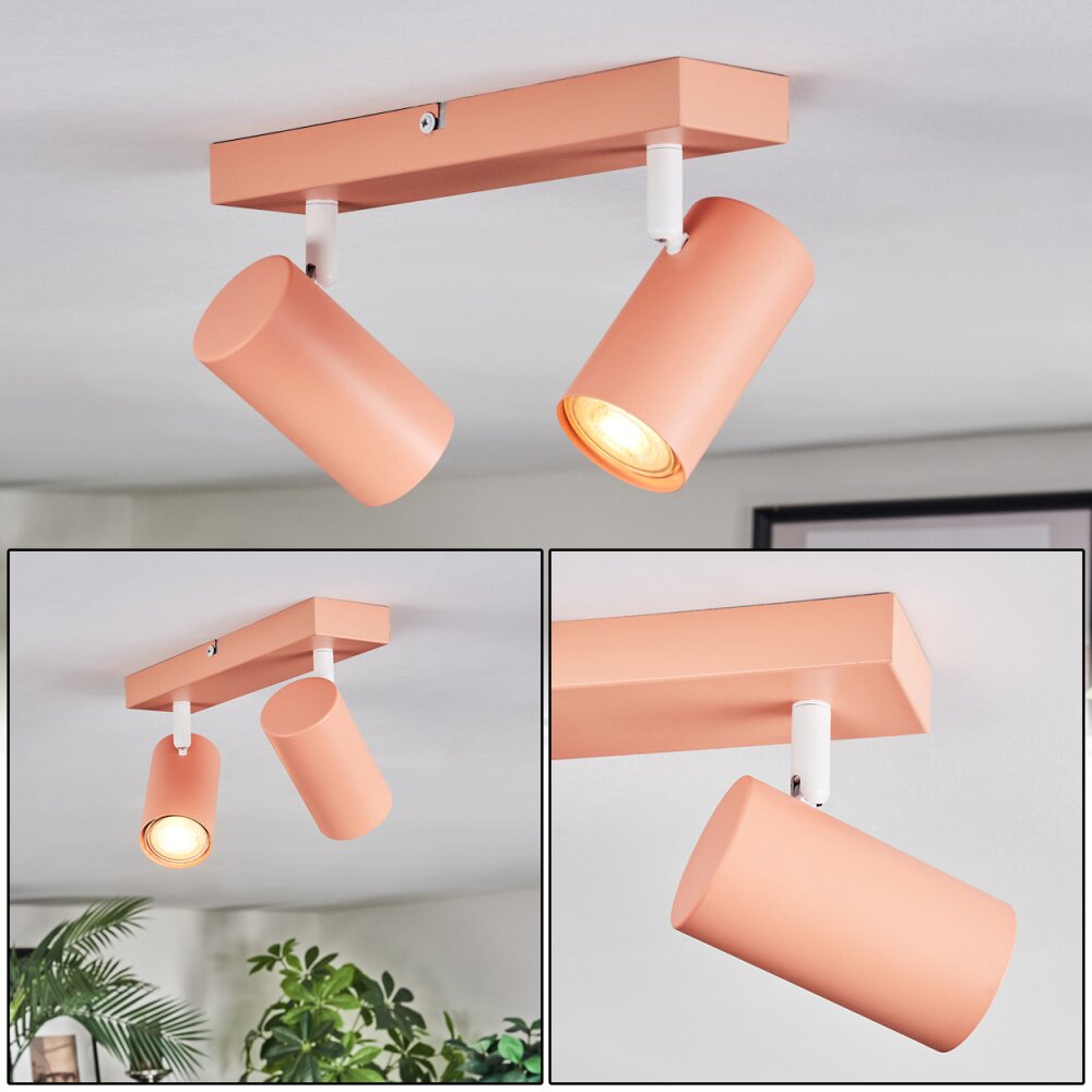 Javel Plafonnier, Spot de plafond Rose, Blanc, 2 lumières main product photo