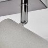 Javel Plafonnier, Spot de plafond Chrome, Gris, 2 lumières